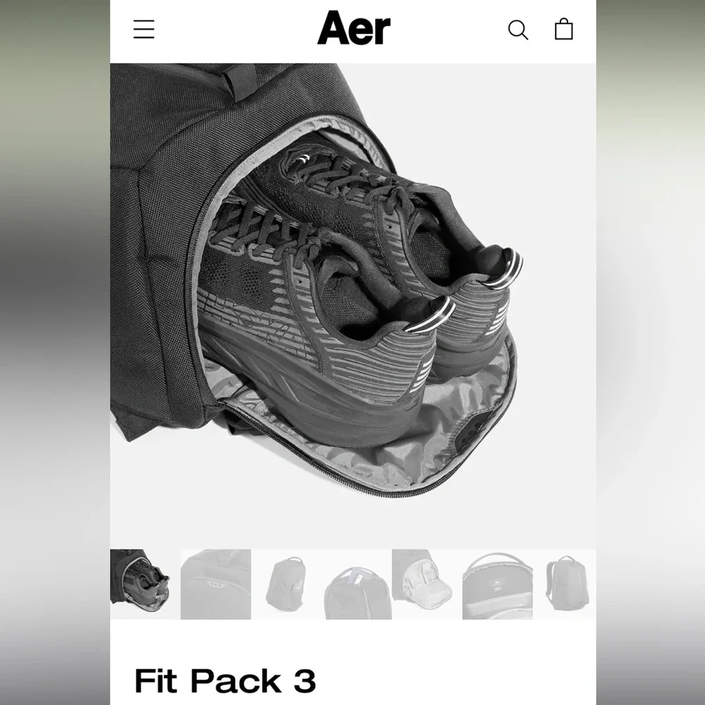 Aer Fit Pack 3 Black Backpack